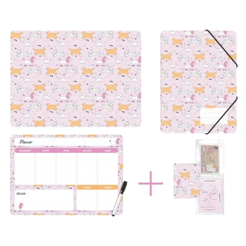 Zestaw szkolny Puppies 4 el. Biurfol (KPL-NADRUK-01-36)