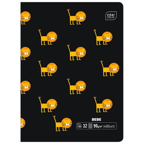 Zeszyt BEBE KIDS A5 32k. 90g krata Interdruk