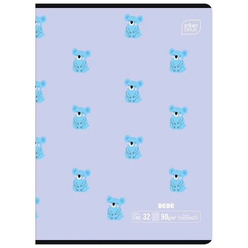 Zeszyt BEBE KIDS A5 32k. 90g krata Interdruk