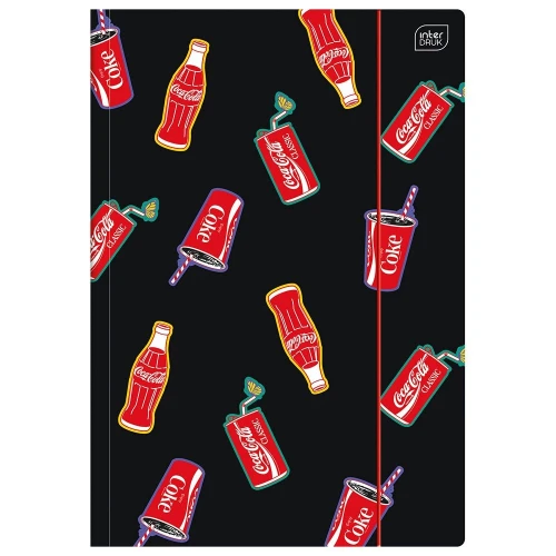 Teczka kartonowa na gumkę COCA COLA MAT+UV A4 mix Interdruk