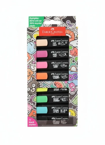 Zakreślacz Graffiti 8 kol. wkład mix Faber Castell (254692 FC)