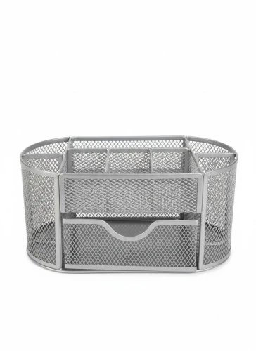 Przybornik na biurko JUMBO srebrny srebrny metal Tres (5a)