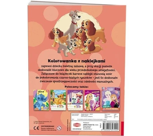 Książka dla dzieci Disney. Kolorowanka z Naklejkami Ameet (na 9140)