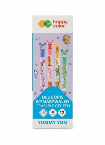 Długopis wymazywalny HA 4120 01YU-3 wkład niebieski 0,5mm Happy Color