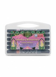 Marker specjalistyczny Wicket brokatowy wkład mix okrągła końcówka Rexus (0902)