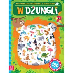 Książka dla dzieci W dżungli. Aktywizująca książeczka z naklejkami 3D. Aksjomat
