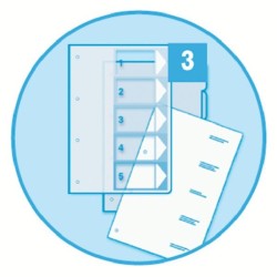 Przekładka numeryczna maxi A4 mix kolorów 10k 1-10 Esselte (100213)