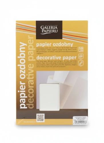 Papier ozdobny (wizytówkowy) gładki satynowany A4 kremowy 120g Galeria Papieru (206802)