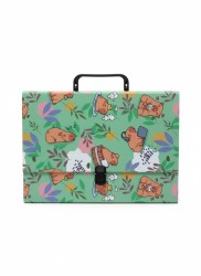 Teczka kartonowa na klips KAPIBARA ŁĄKA t0120 Z RĄCZKĄ A4 mix Penmate (TT9231)