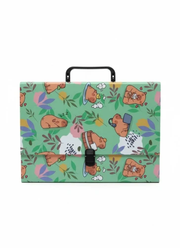 Teczka kartonowa na klips KAPIBARA ŁĄKA t0120 Z RĄCZKĄ A4 mix Penmate (TT9231)