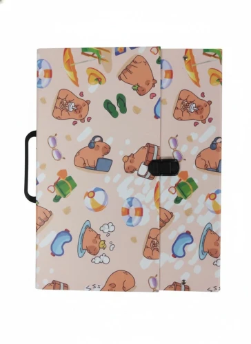 Teczka kartonowa na klips KAPIBARA PLAŻA t0119 Z RĄCZKĄ B4 mix Penmate (TT9235)