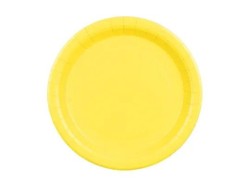 Talerz jednorazowy żółte papier śr. 230mm 6 szt Partydeco (TPP102-084)