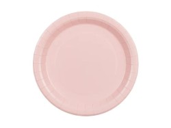 Talerz jednorazowy jasny różowy papier śr. 230mm 6 szt Partydeco (TPP102-081S)