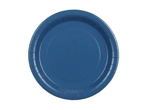 Talerz jednorazowy granatowe papier śr. 230mm 6 szt Partydeco (TPP102-074)