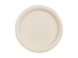 Talerz jednorazowy beżowe papier śr. 230mm 6 szt Partydeco (TPP102-013)