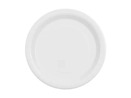 Talerz jednorazowy białe papier śr. 230mm 6 szt Partydeco (TPP102-008)