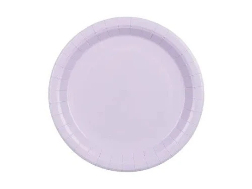 Talerz jednorazowy lawenda papier śr. 230mm 6 szt Partydeco (TPP102-002)