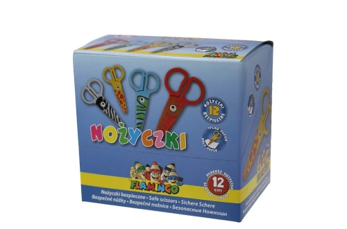 Nożyczki dla dzieci bezpieczne, wzory zwierzęce 12cm