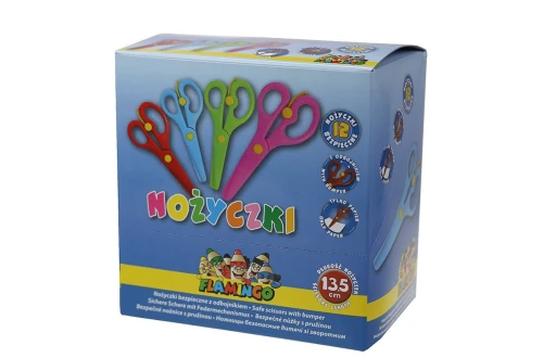 Nożyczki dla dzieci bezpieczne z odbojnikiem 13,5cm