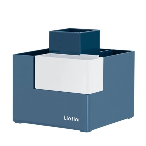 Przybornik na biurko niebieski plastik Argo (EZ072B)