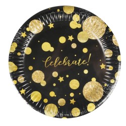 Talerz jednorazowy Glam Party papier śr. 180mm 8 szt Arpex (DC9111FCZA)