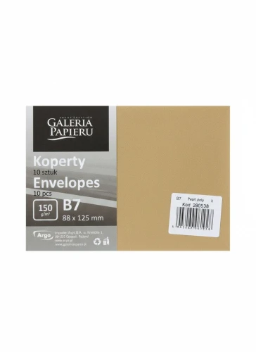 Koperta pearl złoty B7 złoty Galeria Papieru (280538) 10 sztuk
