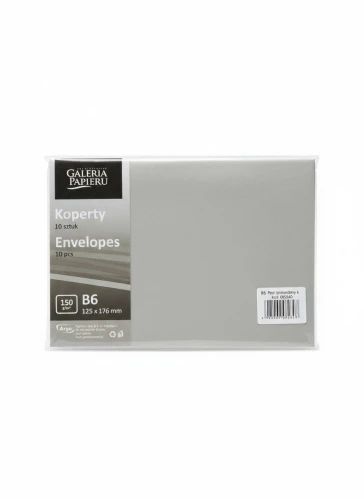 Koperta pearl srebrny jasny B6 srebrny Galeria Papieru (280840) 10 sztuk