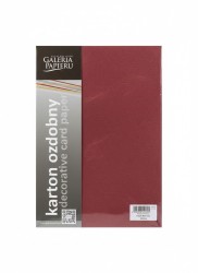 Papier ozdobny (wizytówkowy) flash A4 bordowy 200g Galeria Papieru (205416)
