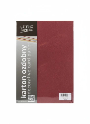 Papier ozdobny (wizytówkowy) flash A4 bordowy 200g Galeria Papieru (205416)