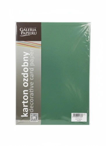 Papier ozdobny (wizytówkowy) Brillo A4 Zielony 200g Galeria Papieru (205424)