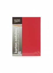 Papier ozdobny (wizytówkowy) Brillo A4 Czerwony 200g Galeria Papieru (205423)