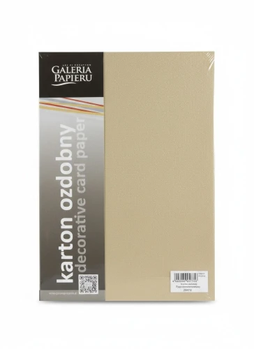 Papier ozdobny (wizytówkowy) Ryps A4 beżowy 250g Galeria Papieru (204702)