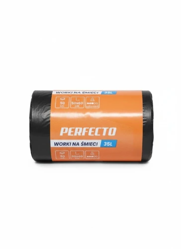 Worki na śmieci Perfecto kolor: CZARNY 35L 50 szt Dorplast (159021)