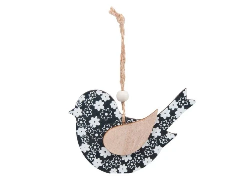 Zawieszka Drewniana ptak czarny (2221725)