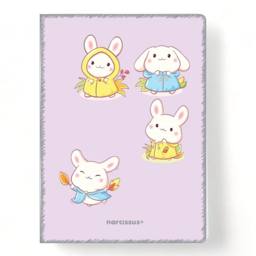 Zeszyt PP Kawaii A4 32k. 80g krata Narcissus