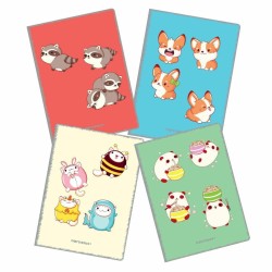 Zeszyt PP Kawaii A4 32k. 80g linia kolor Narcissus