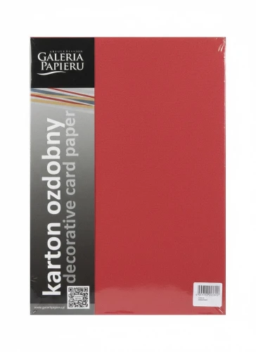 Papier ozdobny (wizytówkowy) pearl A4 Czerwony 210g Galeria Papieru (205455)