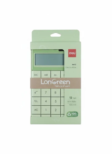 Kalkulator na biurko LonGreen zielony cm Argo (EM412-GR)