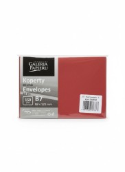Koperta pearl czerwony B7 czerwona Galeria Papieru (280588) 10 sztuk