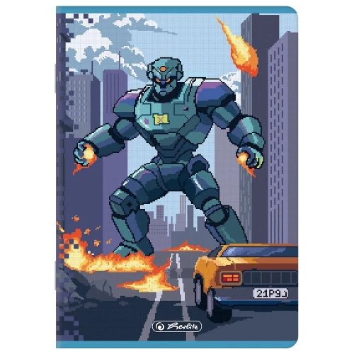 Zeszyt PREMIUM PIXEL FUN A5 16k. 70g linia podwójna kolorowa Herlitz (400207498)