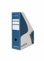 Pojemnik na dokumenty pionowy A4 niebieski tektura VauPe (440/03)