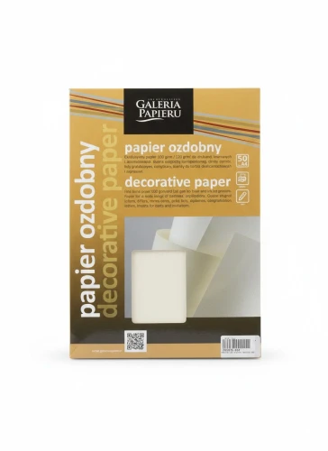Papier ozdobny (wizytówkowy) floryda kremowy Galeria Papieru