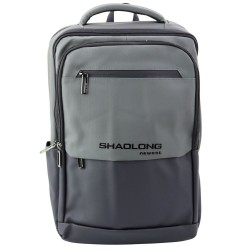 Plecak do notebooka Miejski Biznesowy USB Kieszeń Na Laptopa Czarno Szary 16L 41cm Lean (22060)