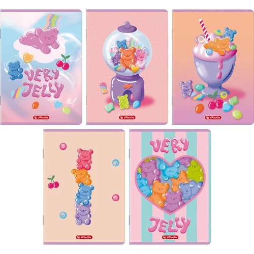 Zeszyt Jelly A5 16k. 70g linia podwójna kolorowa Herlitz (400206373)