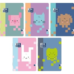 Zeszyt zoo blocks A5 32k. 90g linia podwójna kolorowa Oxford (400208080)