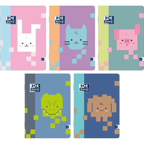 Zeszyt zoo blocks A5 32k. 90g krata Oxford (400208082)