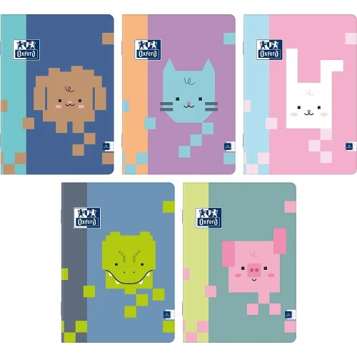 Zeszyt zoo blocks A5 16k. 90g krata Oxford (400208009)