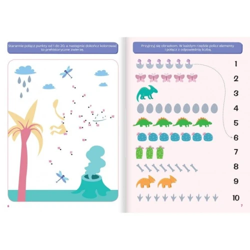Książka dla dzieci ŁAMIGŁÓWKI Z DINOZAURAMI. CIEKAWE ZADANIA DO ROZWIĄZANIA