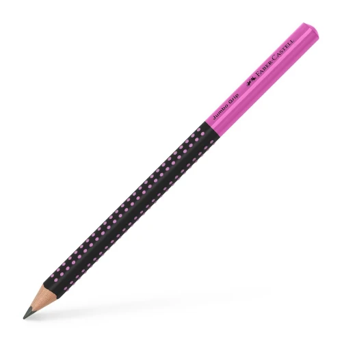 Ołówek Jumbo Grip 2001 Two Tone czarny/różowy HB Faber Castell (511911FC)
