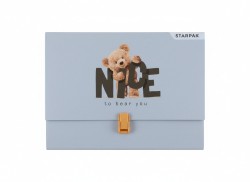 Teczka z szerokim grzbietem na zatrzask Miś A4 mix Starpak (583307)
